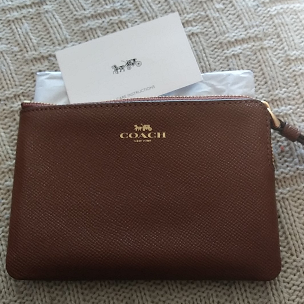 Authentic Leather Coach Zip